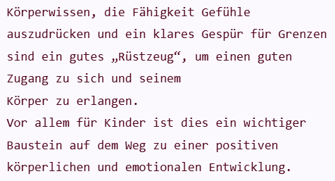 Körperwissen, die Fähigkeit Gefühle auszudrücken